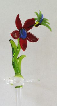 Orchideenstab mit Blume und Tier (GS550), verschiedene Motive, 15&euro;